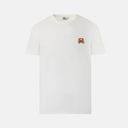 Monochrome Flow Line Art Tee – White (Unisex)