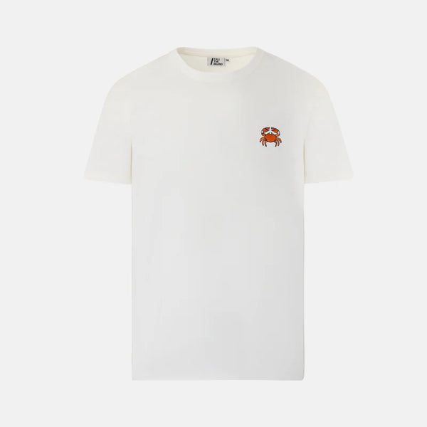 Monochrome Flow Line Art Tee – White (Unisex)