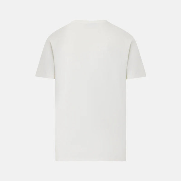 Monochrome Flow Line Art Tee – White (Unisex)