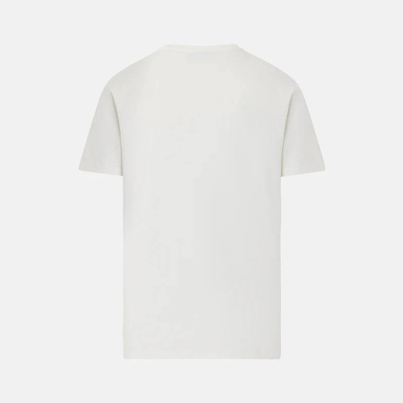 Monochrome Flow Line Art Tee – White (Unisex)