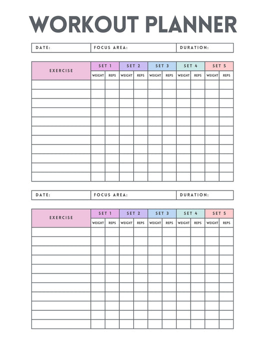 Workout Planner-Dummy
